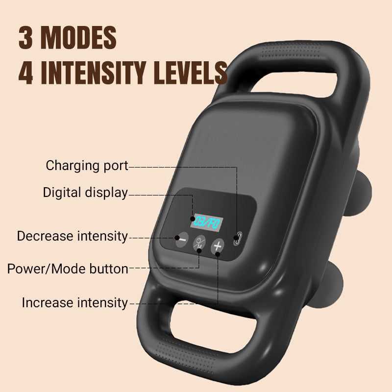 4-Head Electric Body Massager – Deep Tissue Relaxation Device